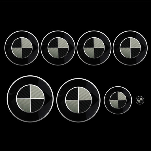 Carbon Black and Gray Vinyl Overlays for Bmw Badge