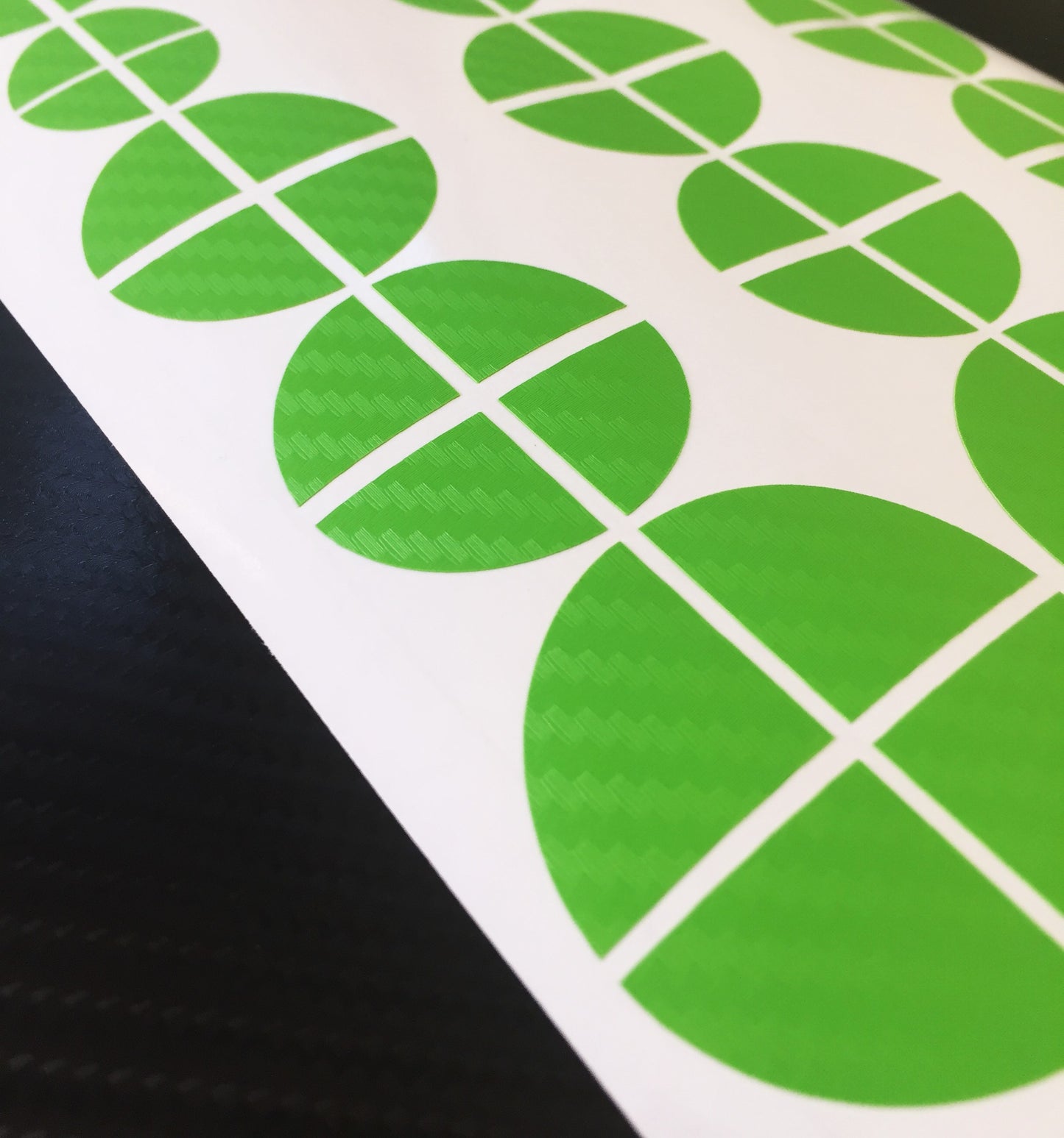 Carbon White and Green Vinyl Overlays for Bmw Badge