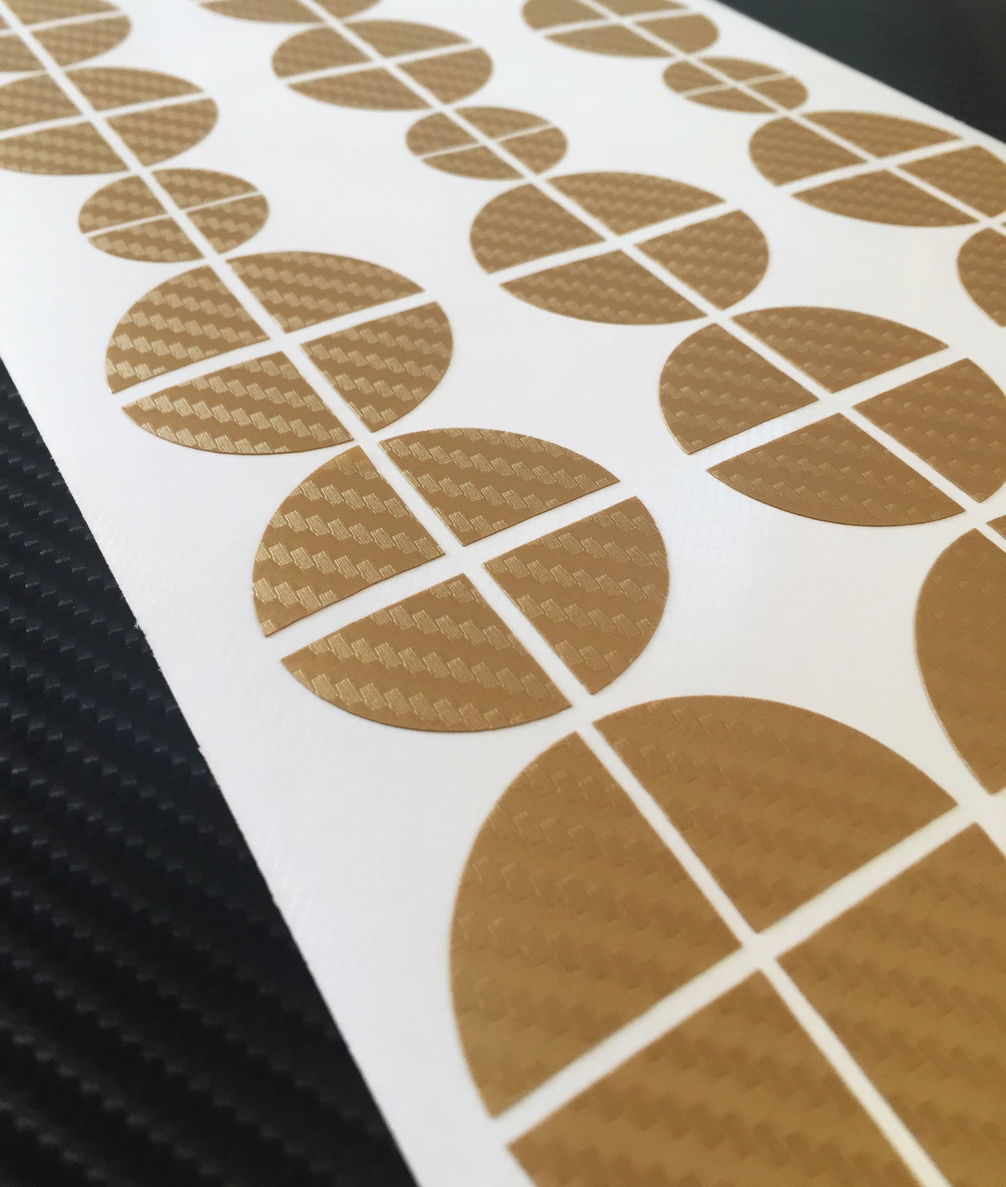 Carbon White and Gold Vinyl Overlays for Bmw Badge