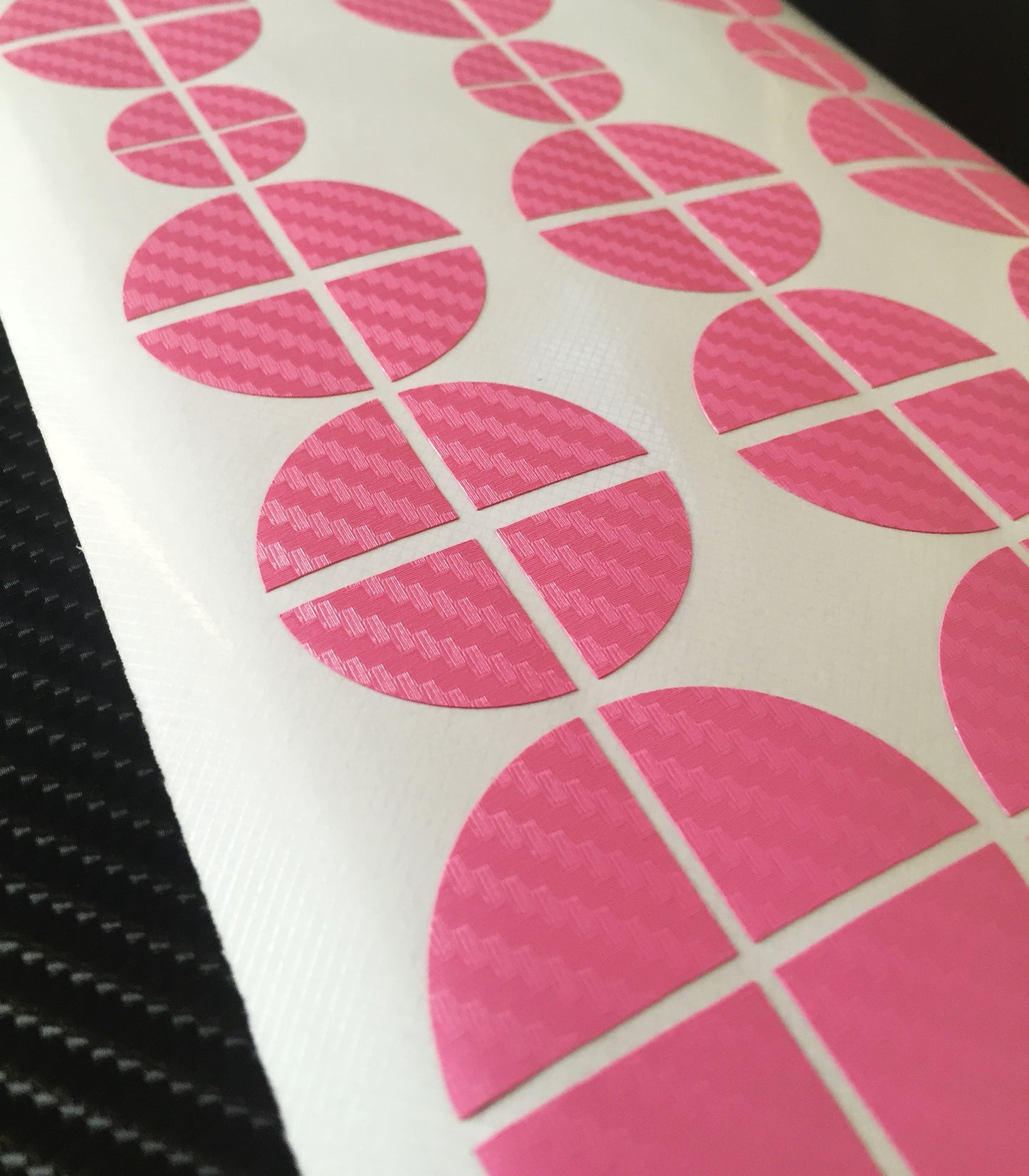 Carbon Black and Pink Vinyl Overlays for Bmw Badge