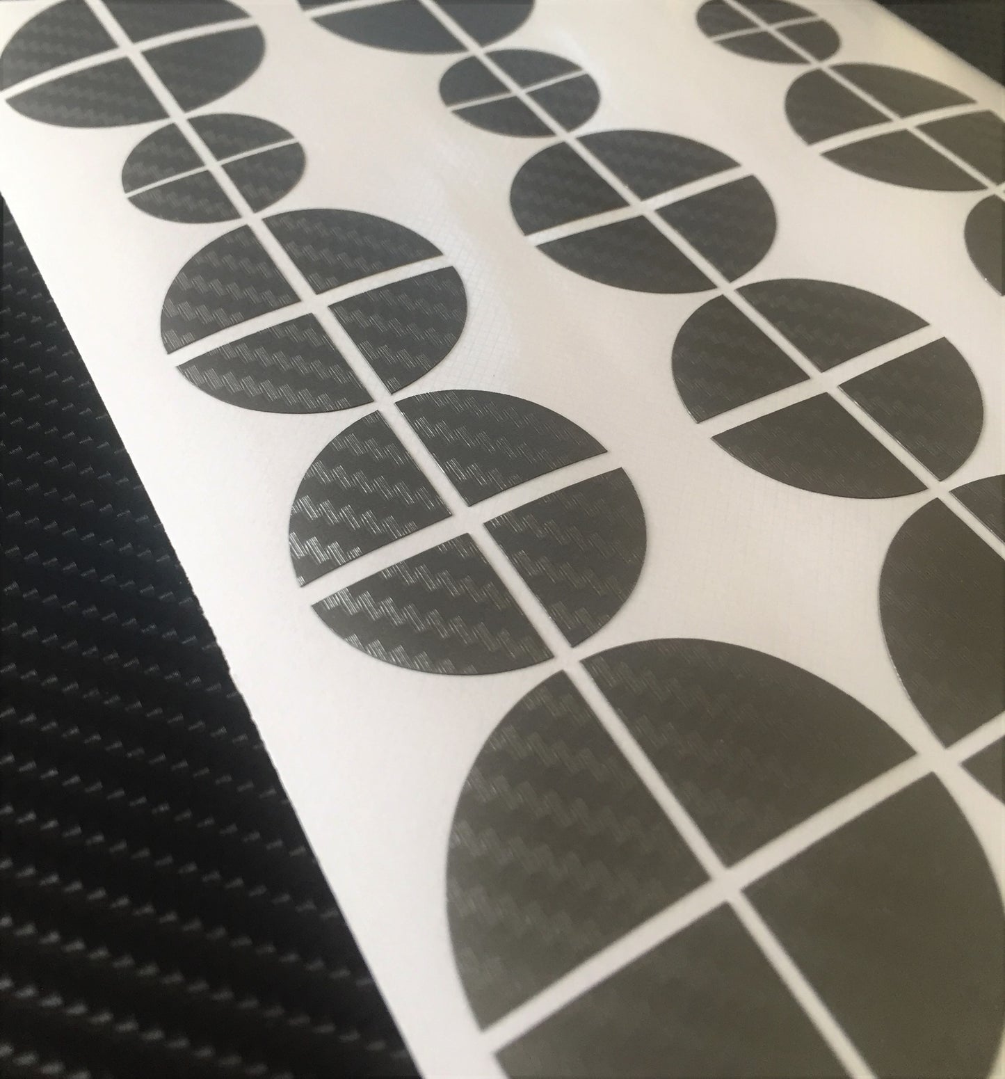Carbon White and Gray Vinyl Overlays for Bmw Badge