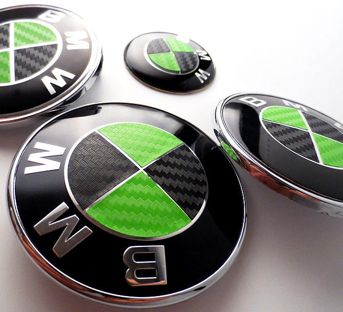 carbon green bmw badge