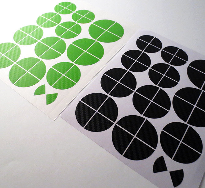 Carbon Black and Green Vinyl Overlays for Bmw Badge