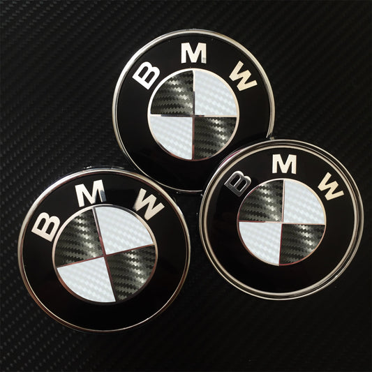 Black and White Vinyl Overlays for Bmw Emblems