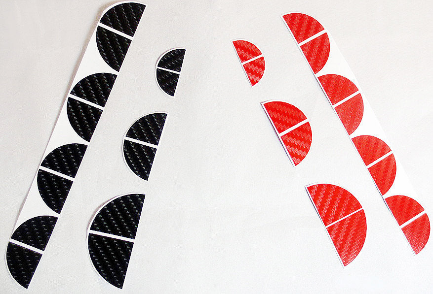 Carbon Black and Red Vinyl Overlays for Bmw Badge