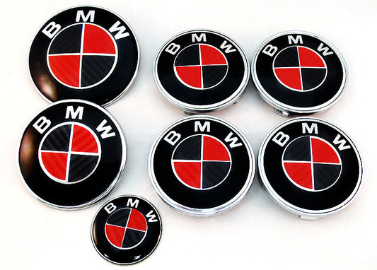 Red Carbon Fiber Bmw Badge