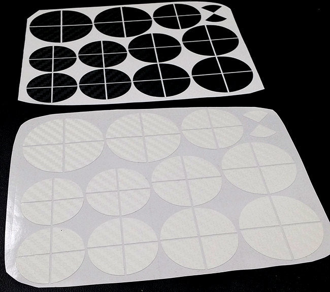Carbon Black and White Vinyl Overlays for Bmw Badge