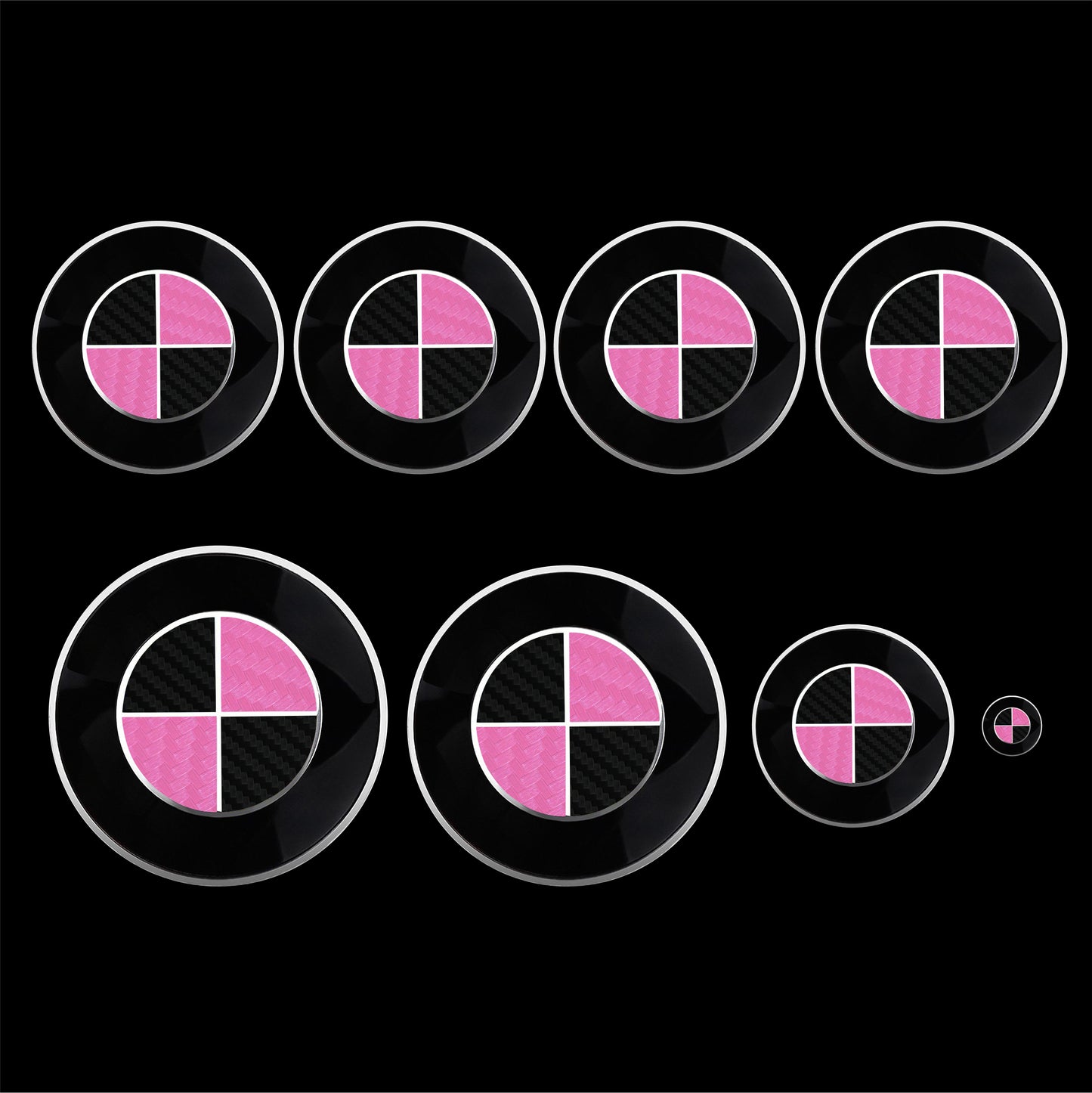 Pink Carbon fiber Bmw Badge