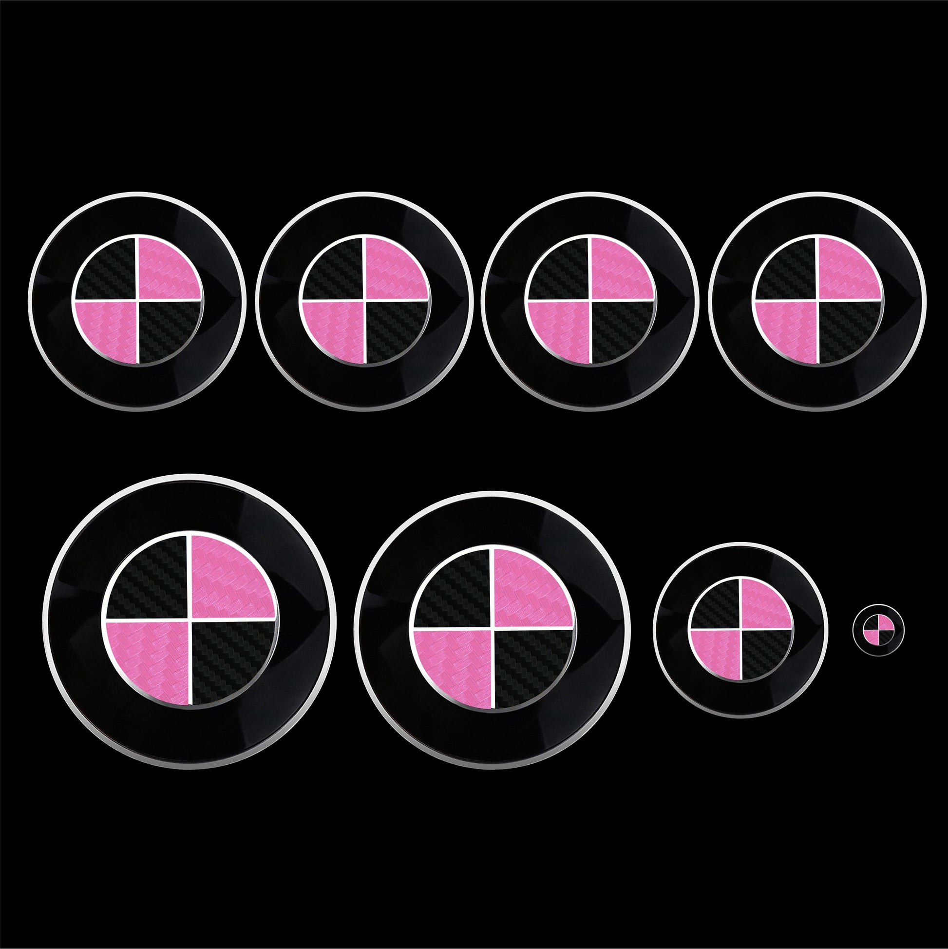 Pink Carbon fiber Bmw Badge